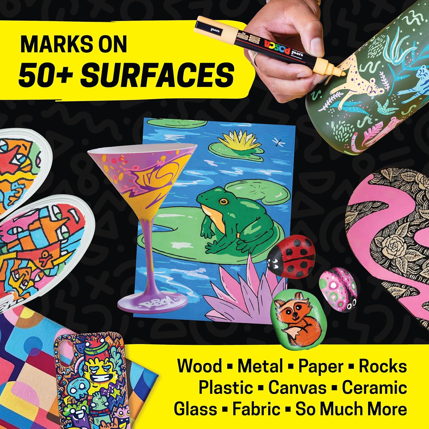 Opaque Paint Marker Set with Reversible Medium Tips – 8 Pack