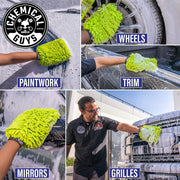 Chemical Guys Chenille Microfiber Wash Mitt – Lime Green