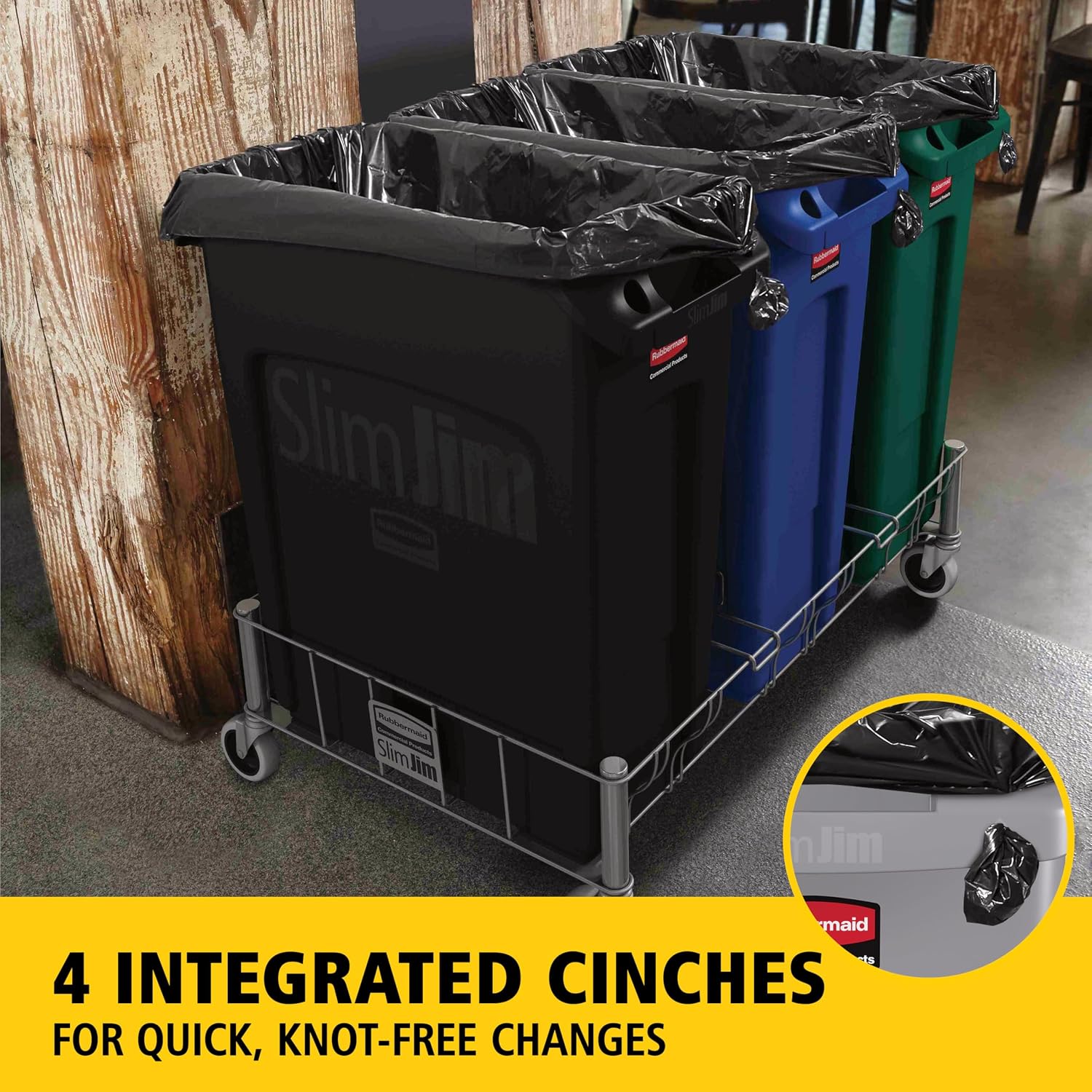 Slim Rectangular Trash Can