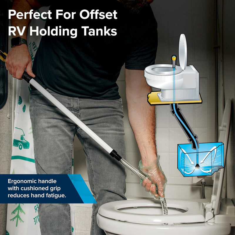 34-Inch Flexible RV Holding Tank Swivel Rinser