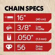 16 Inch Chainsaw Chain