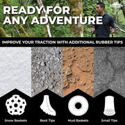 Lightweight Aluminum Trekking Poles with Tip Kit