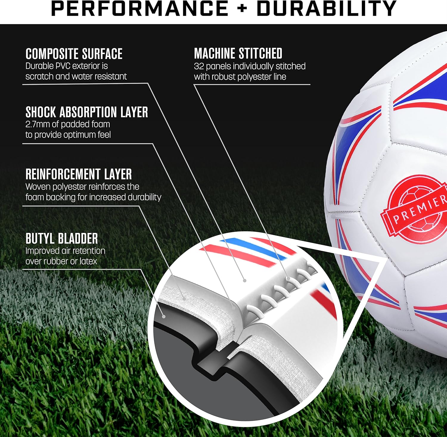 Premier Soccer Ball with Ball Pump