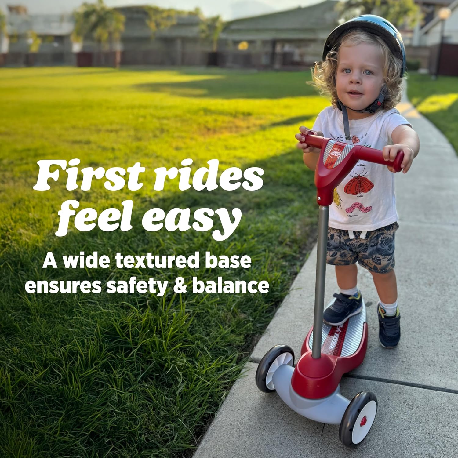 Kids 3-Wheel Scooter with Extra-Wide Base