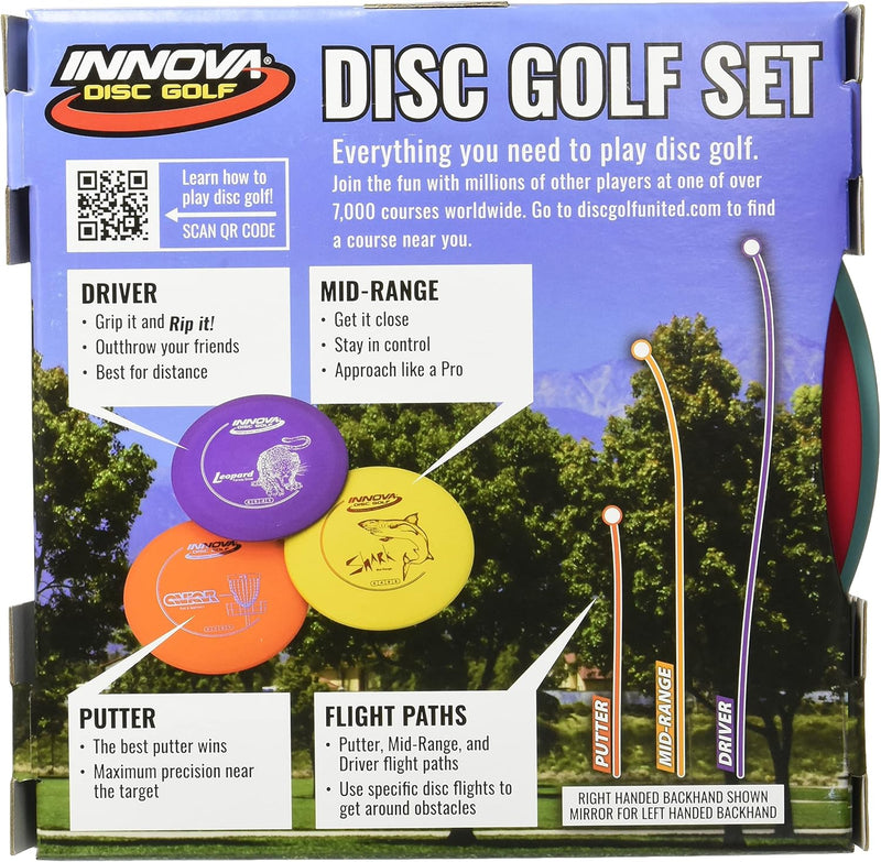 Disc Golf Starter Set – Driver, Mid-Range & Putter (3-Pack)