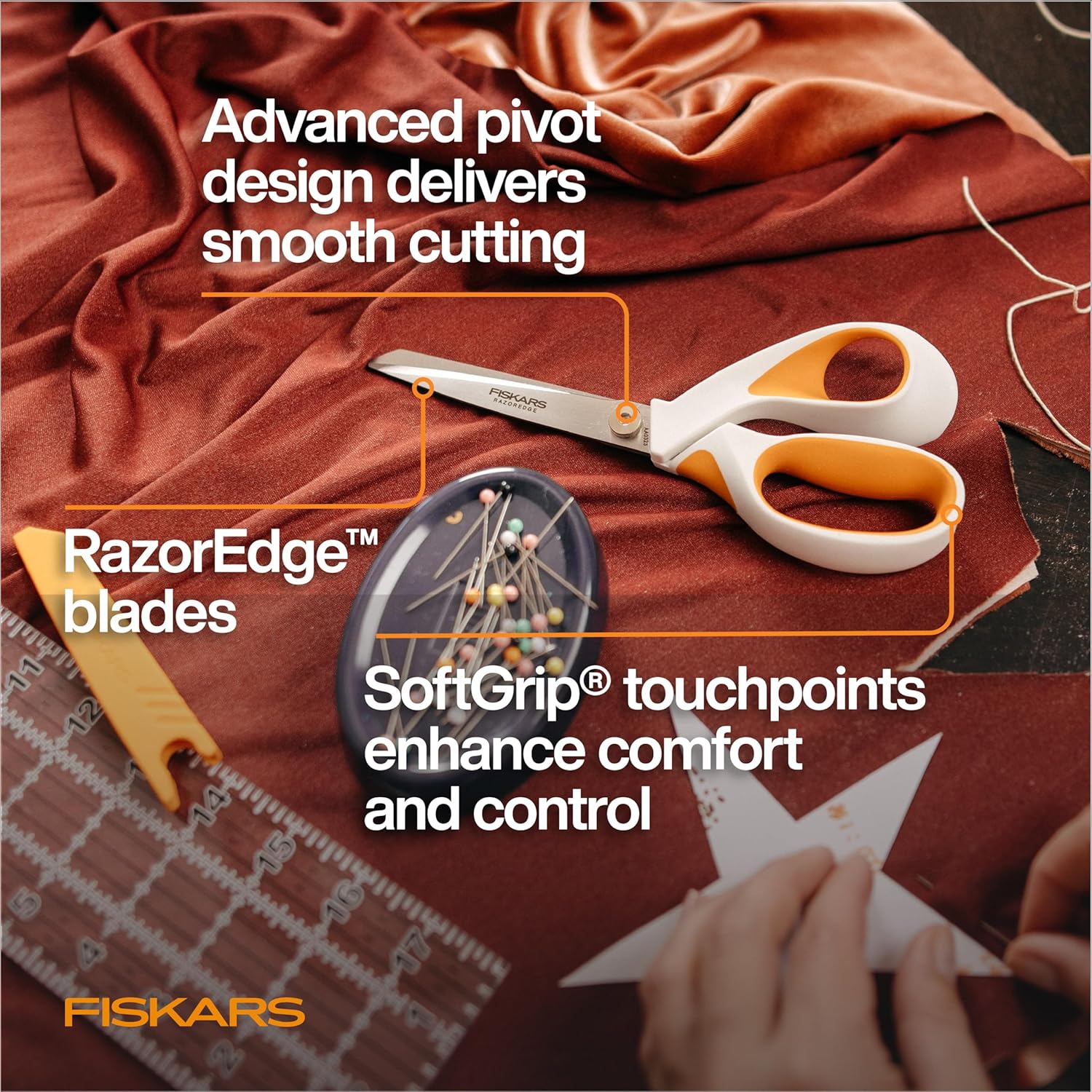 8-Inch Heavy-Duty Razor-Edge Fabric Shears