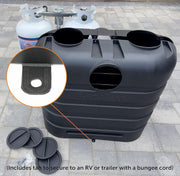 Dual 30 lb Propane Tank Cover for RVs – Black