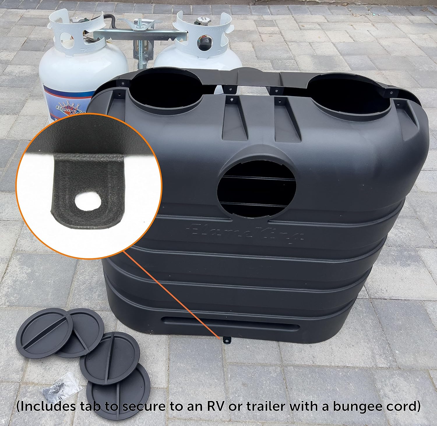 Dual 30 lb Propane Tank Cover for RVs – Black