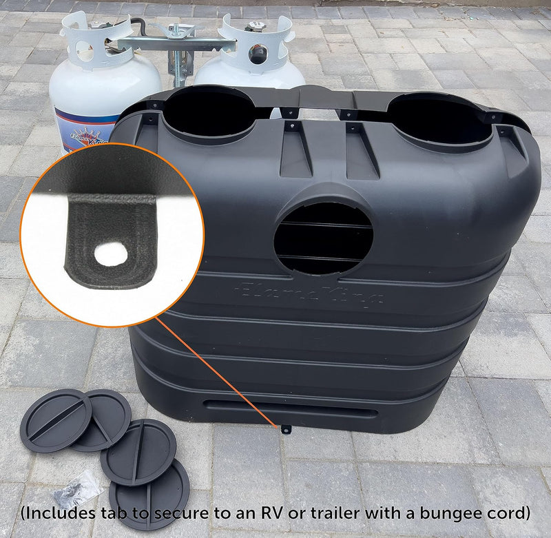 Dual 30 lb Propane Tank Cover for RVs – Black