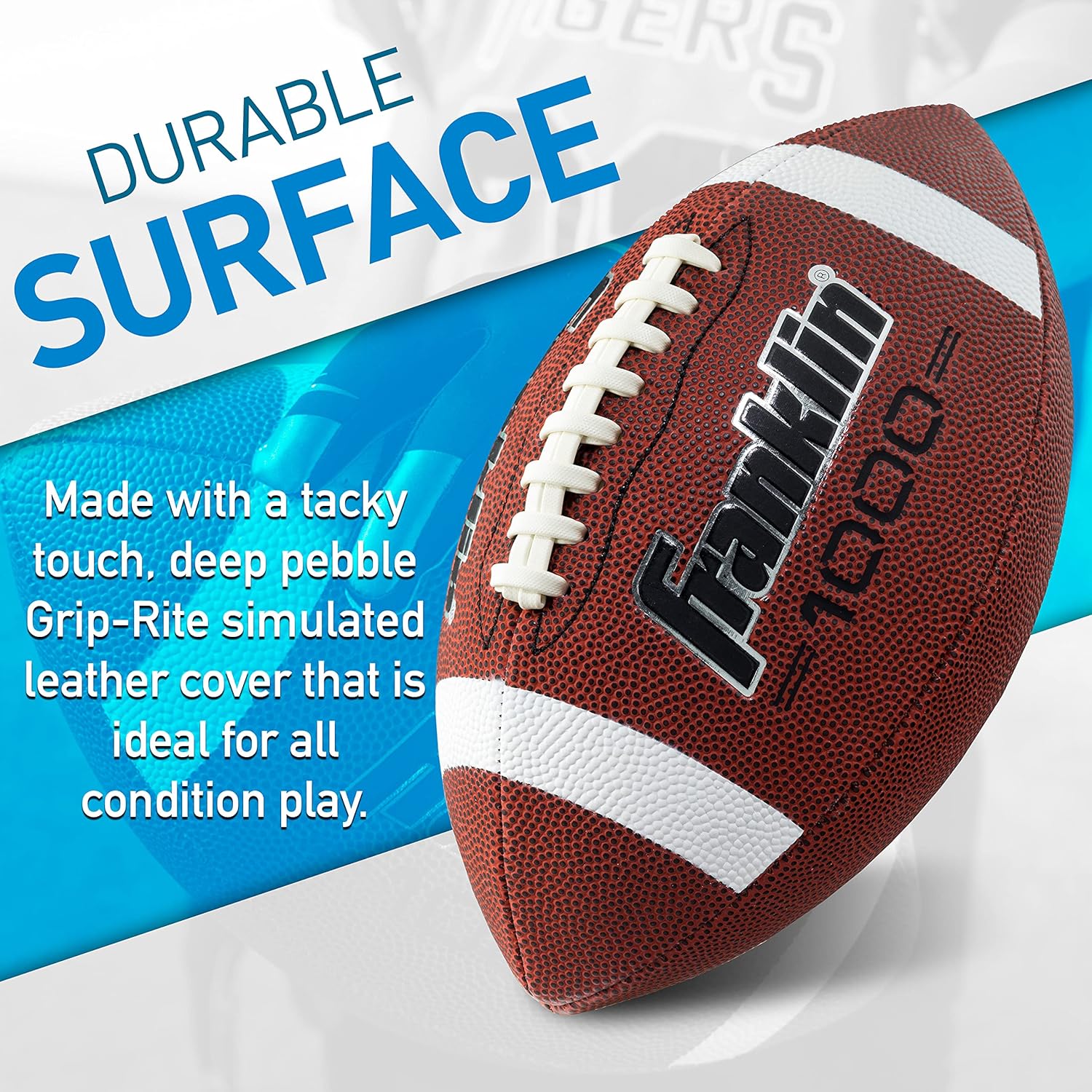 Franklin Sports Extra Grip 1000 Football – Youth & Adult