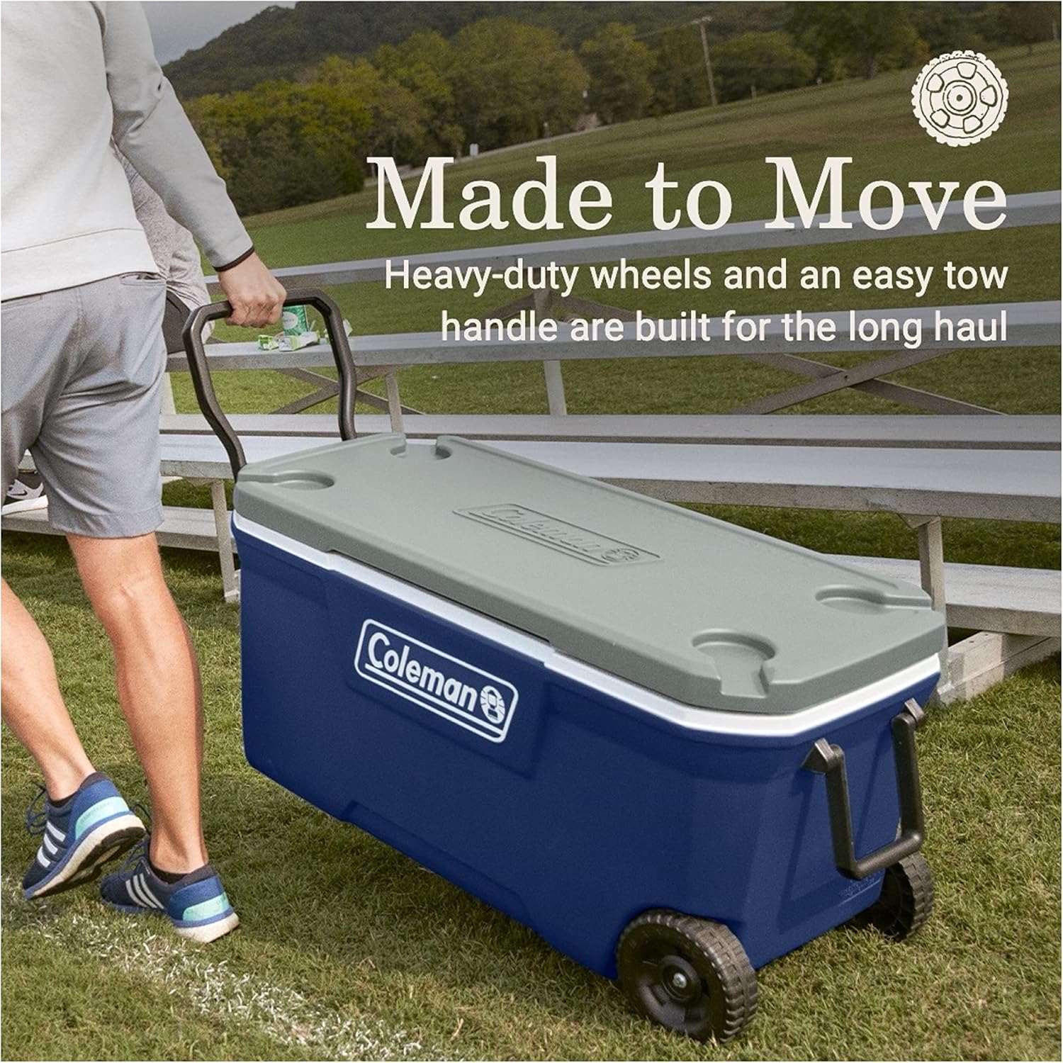Insulated Rolling Hard Cooler with Wheels