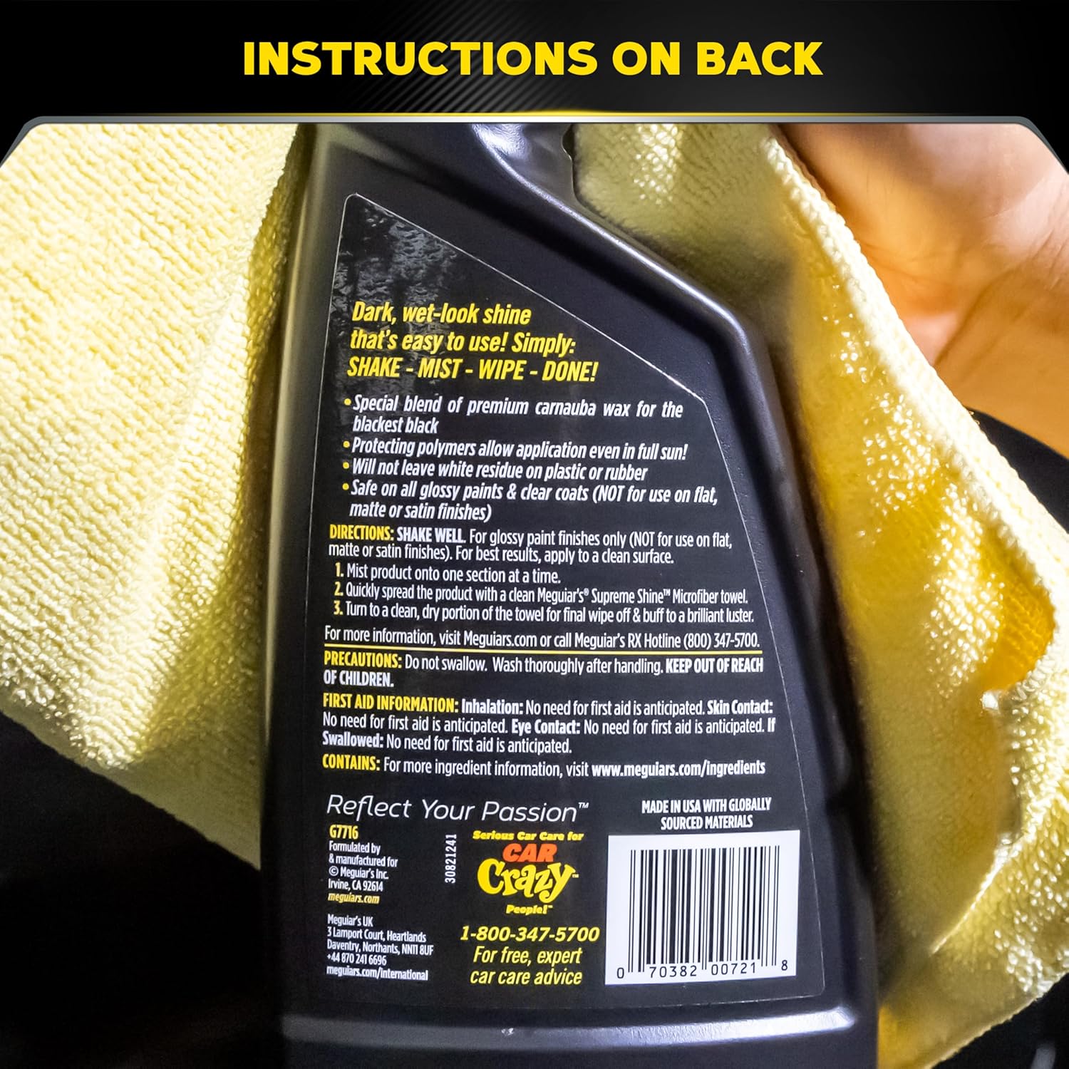 Meguiar's Gold Class Carnauba Quik Wax Spray – 16 Oz