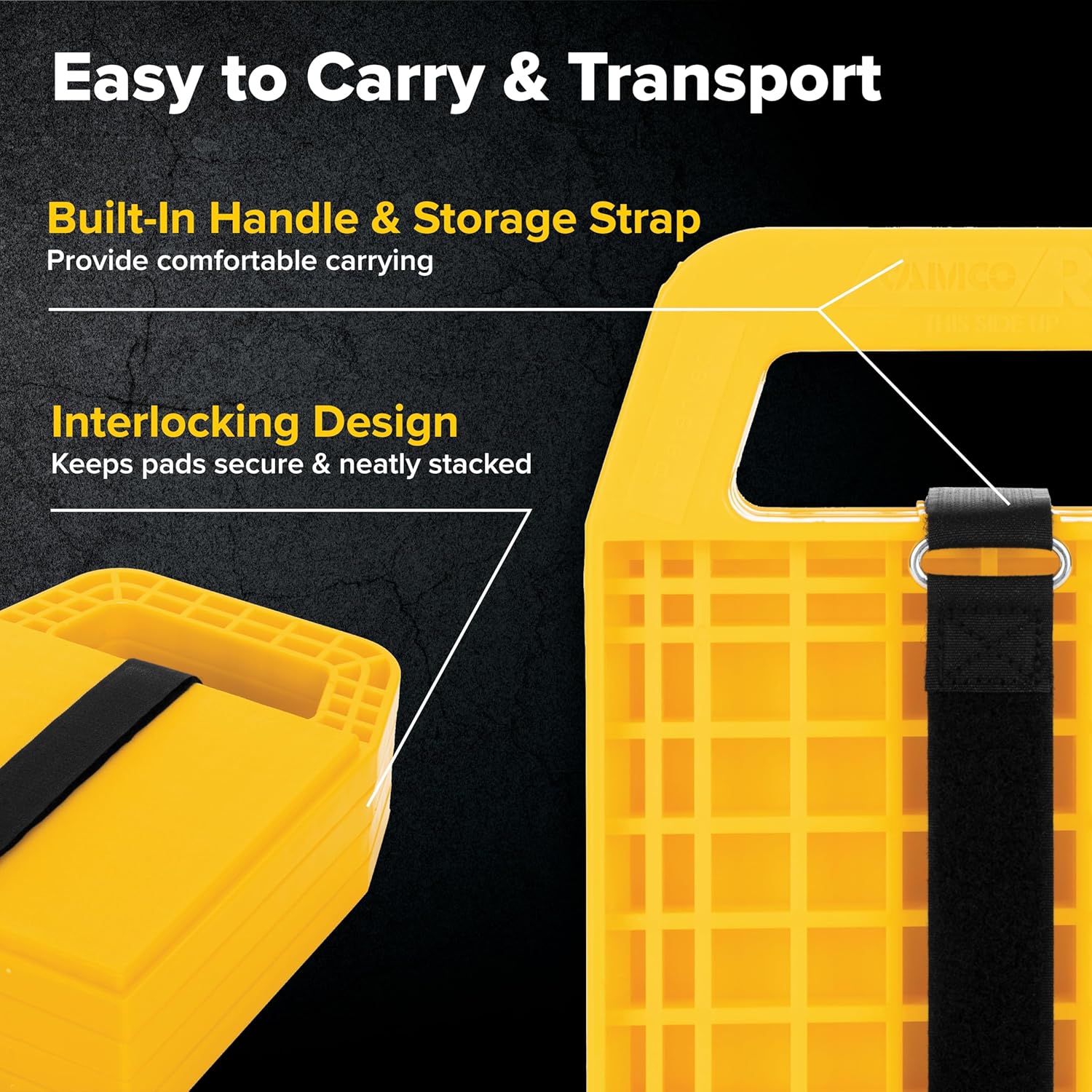 Camco RV Stabilizing Jack Pads – 4-Pack