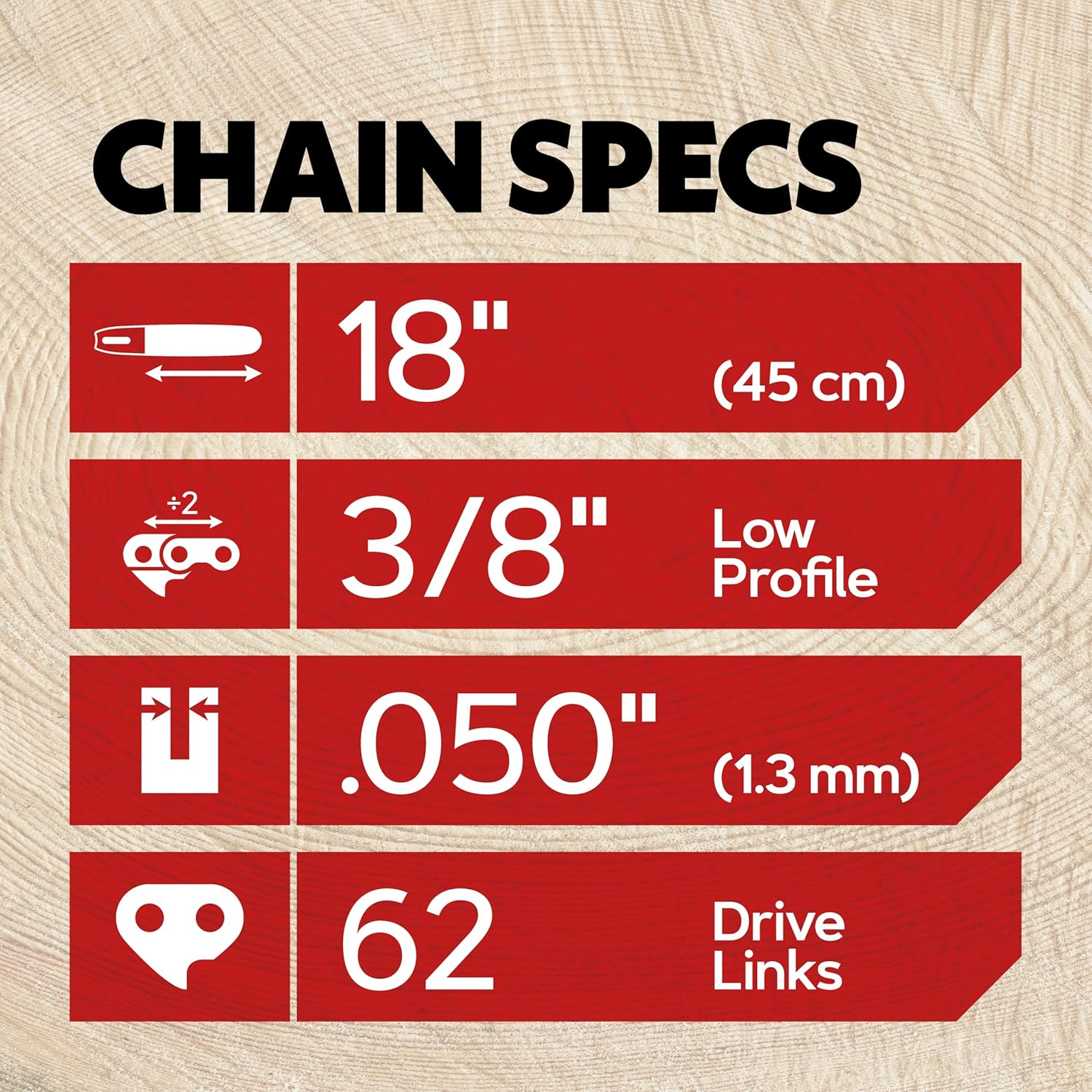 Low Kickback Chainsaw Chain