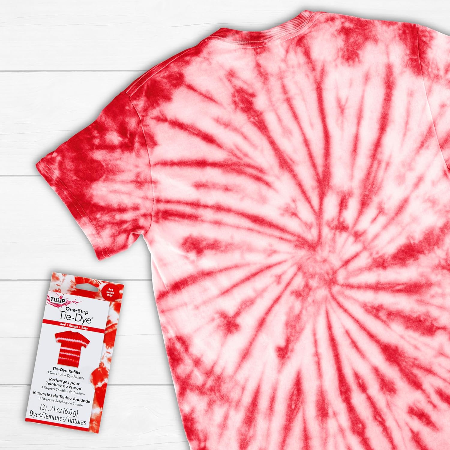 Tulip One-Step Tie-Dye Fabric Dye Refill – Red, 3-Pack