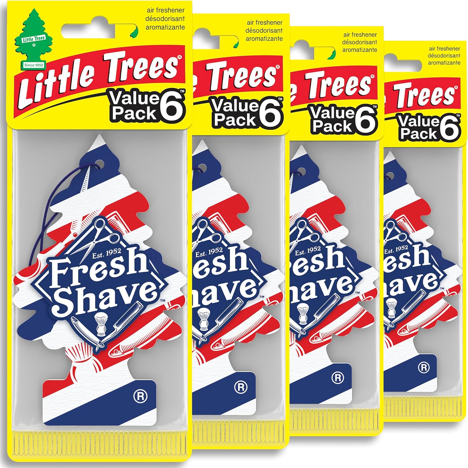 Hanging Car Air Fresheners – Fresh Shave, 24 Pack