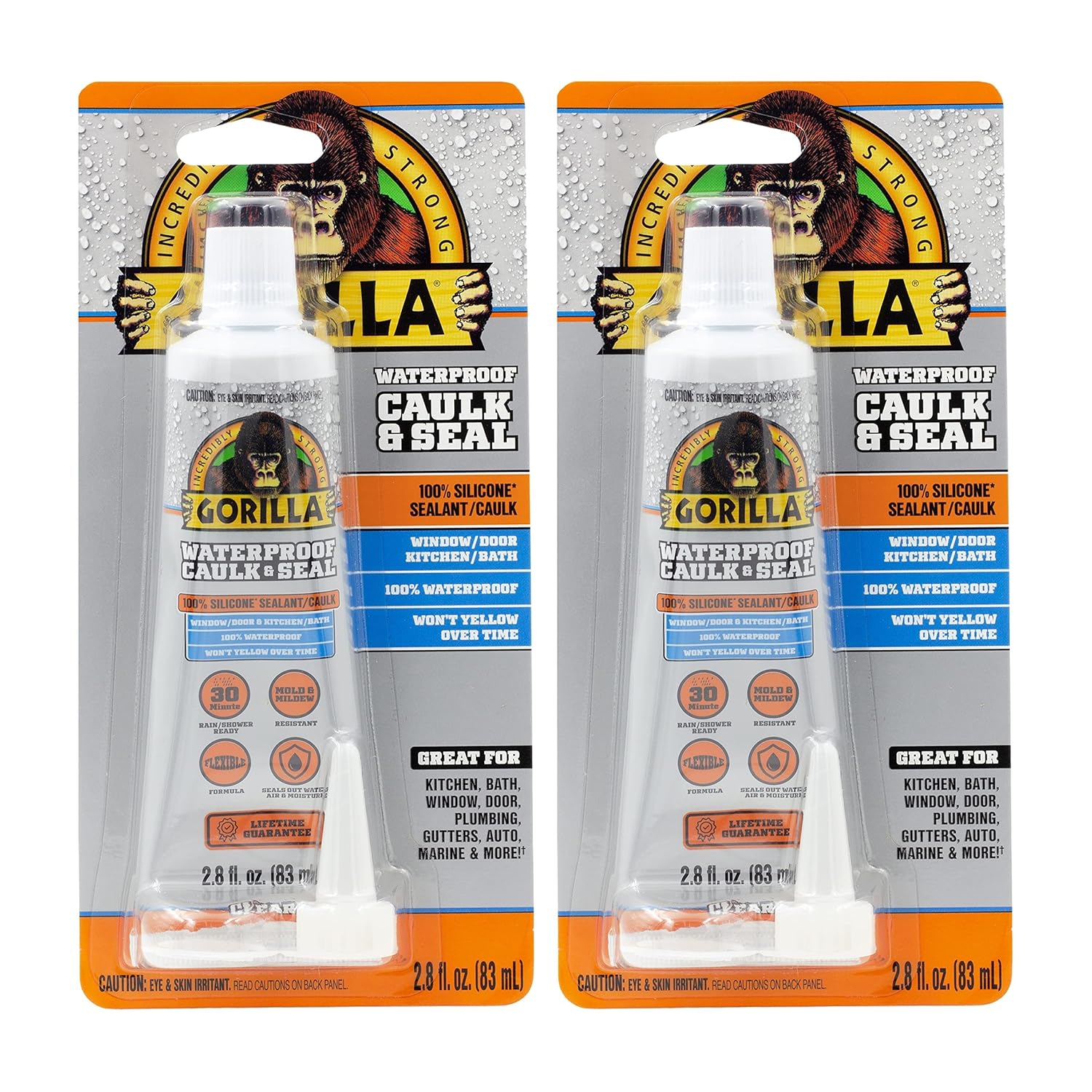 Clear Silicone Sealant 2-Pack