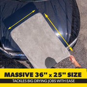 Large Ultra-Plush Microfiber Drying Towel – 36 x 25 in