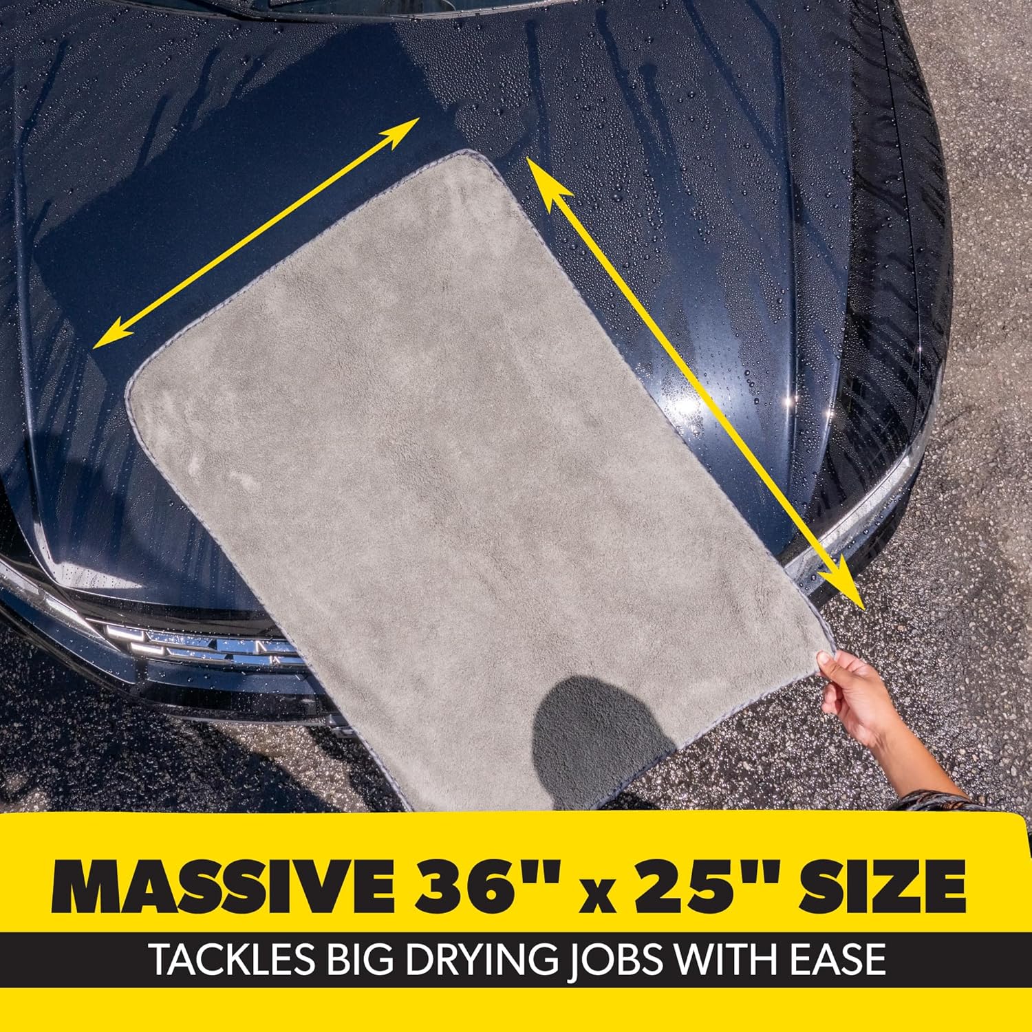 Large Ultra-Plush Microfiber Drying Towel – 36 x 25 in