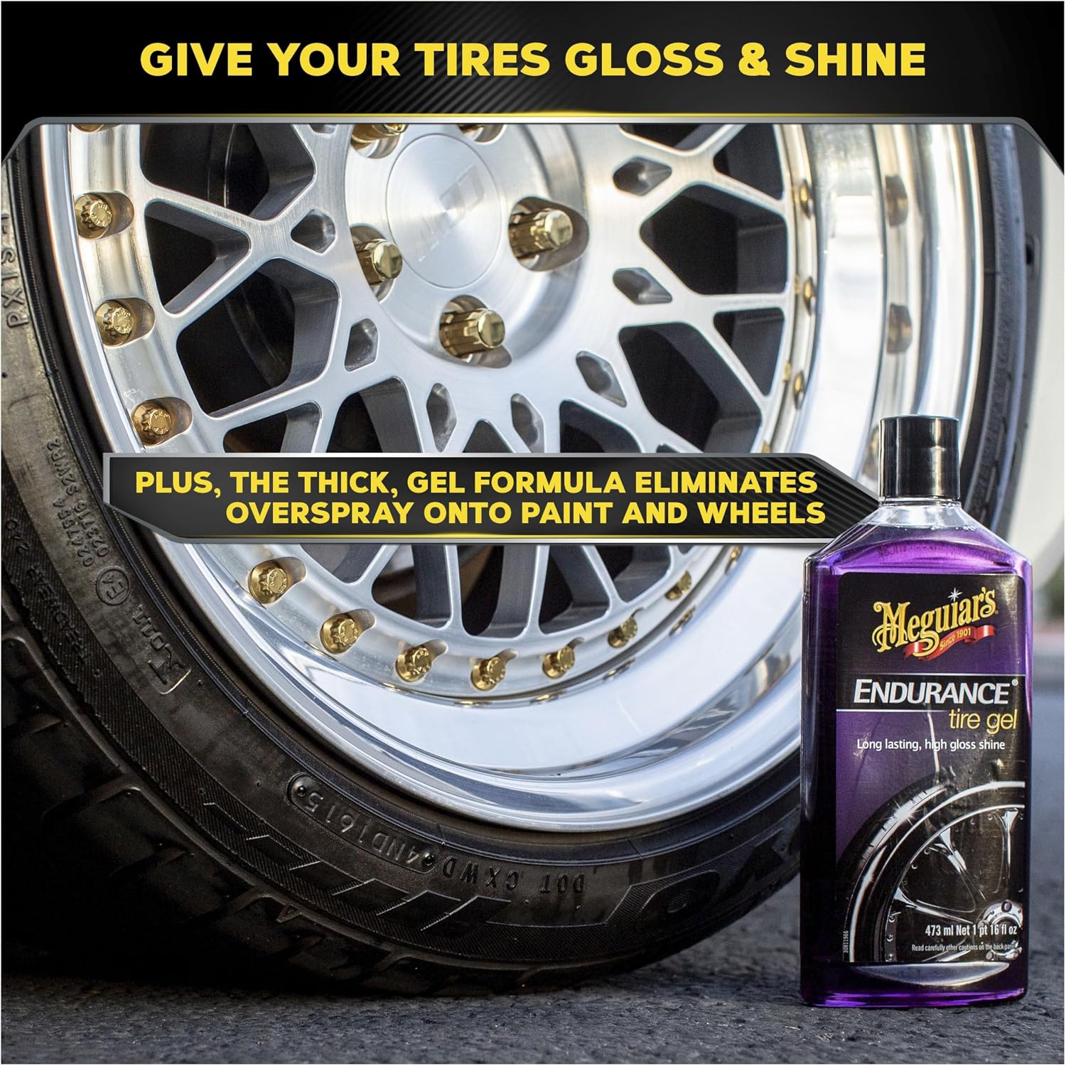 Meguiar’s Endurance Tire Gel – Long-Lasting Tire Shine, 16 Oz