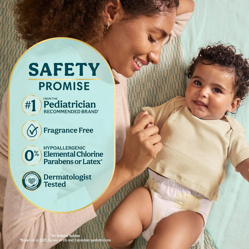 Fragrance-Free Hypoallergenic Baby Diapers – Size 4, 120 Count