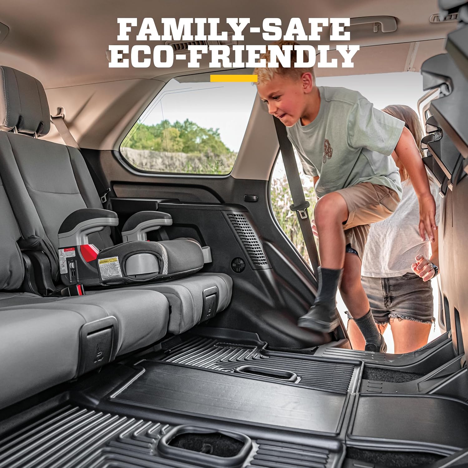 Husky Liners Weatherbeater Floor Mats – Front & 2nd Row, 3-Piece Set