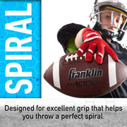 Franklin Sports Extra Grip 1000 Football – Youth & Adult