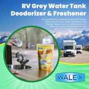 Fresh Lemon RV Grey Water Tank Deodorizer Tablets – 5 Pack