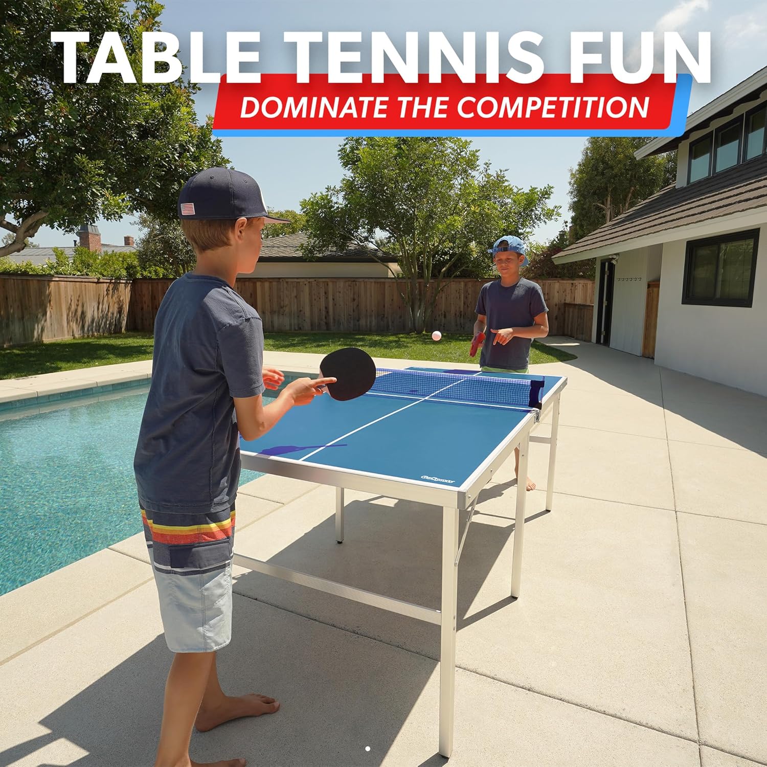 Portable Mid-Size Table Tennis Game Set