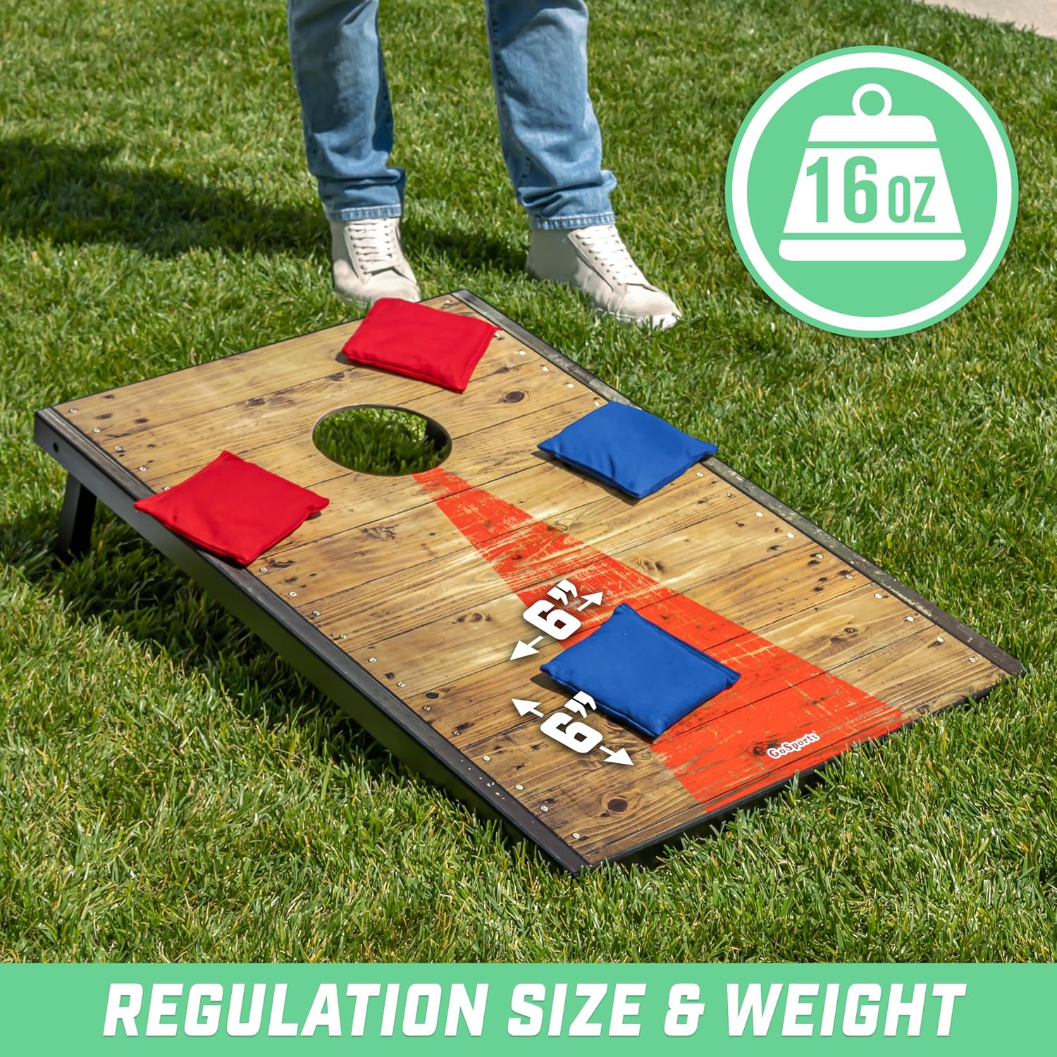 Official Regulation Cornhole Bean Bags Set (Set of 8)