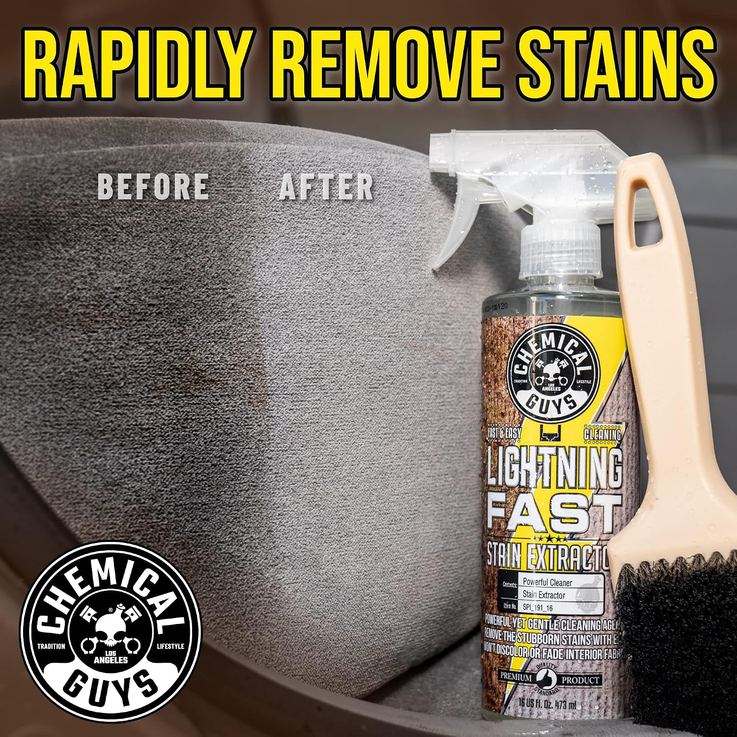 Chemical Guys Lightning Fast Carpet & Upholstery Stain Extractor – 16 Oz
