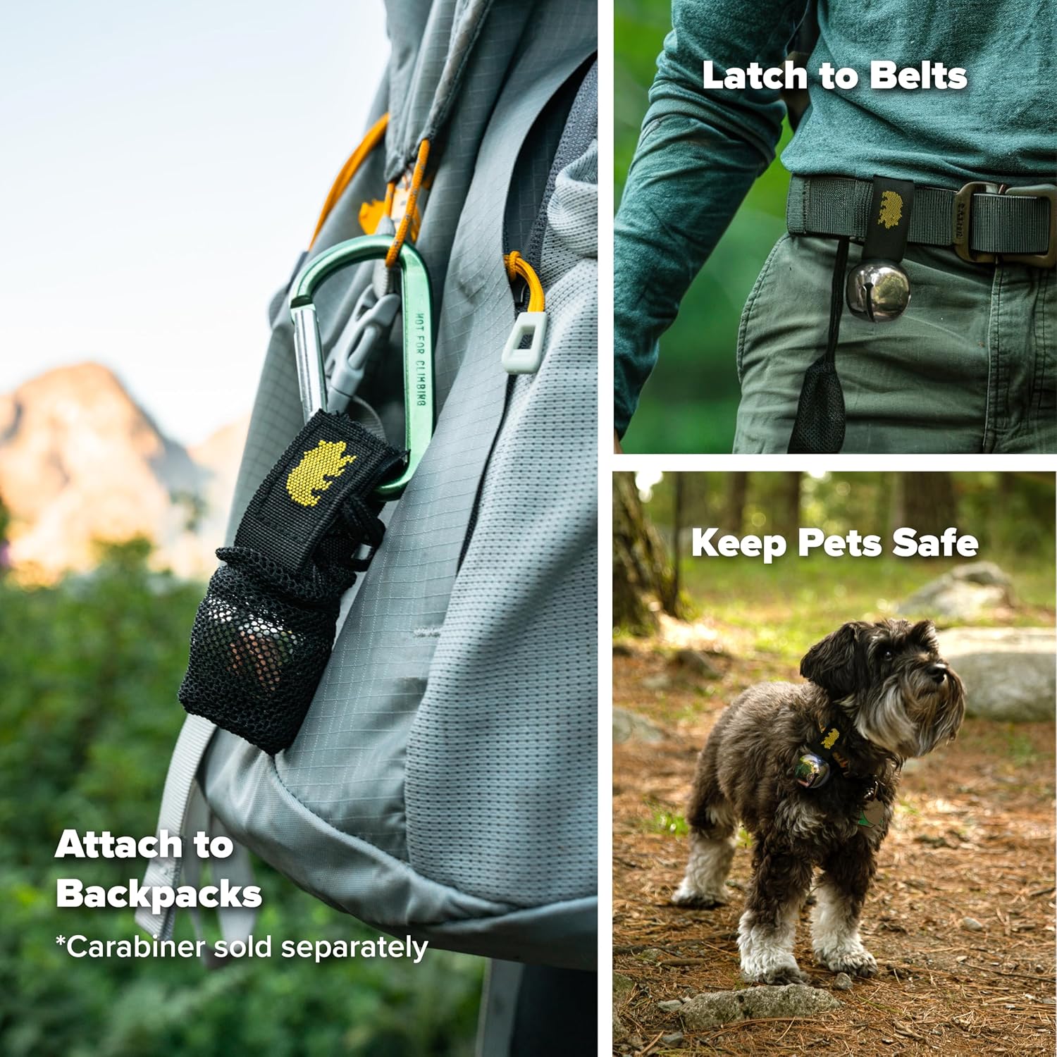 Magnetic Bear Bell with Silencer for Hiking & Outdoor Safety