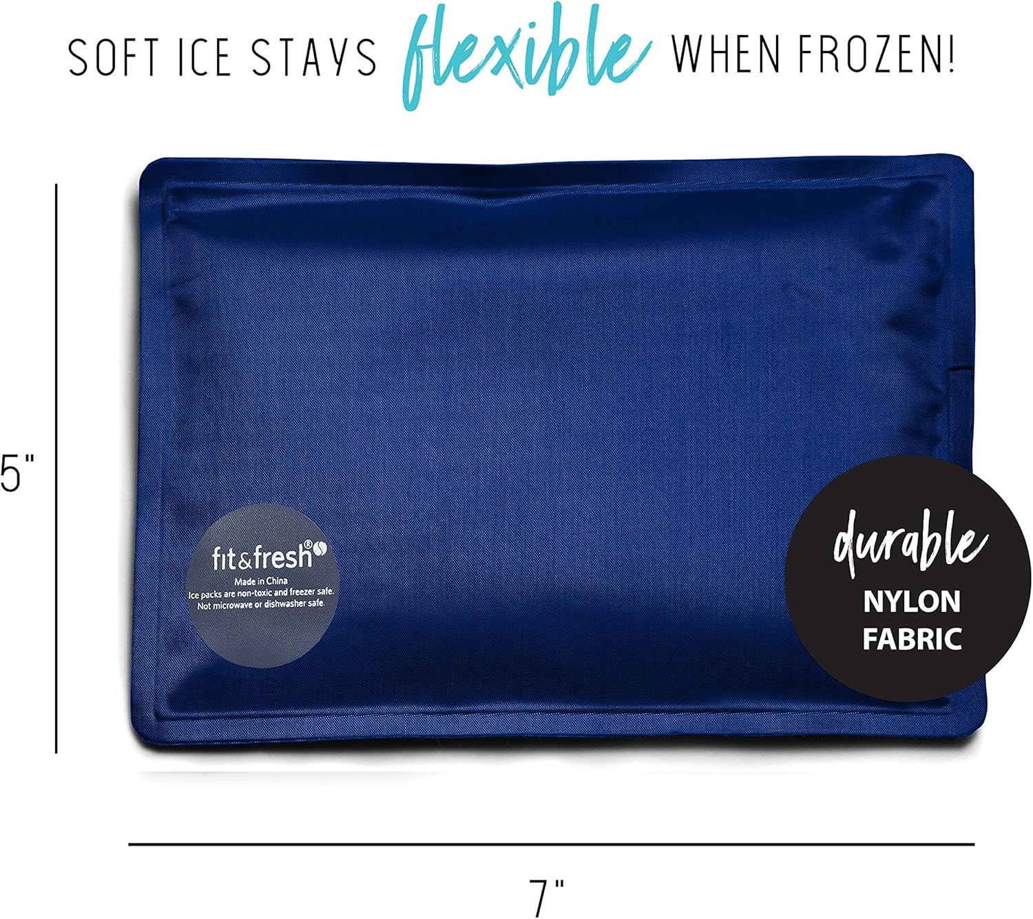 Reusable Soft Ice Packs for Lunch Bags (2 Pack)