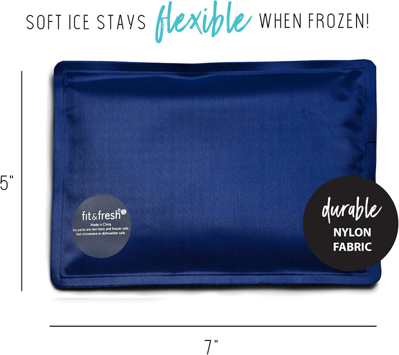 Reusable Soft Ice Packs for Lunch Bags (2 Pack)