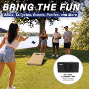 Solid Wood Cornhole Game Set with 8 Toss Bags