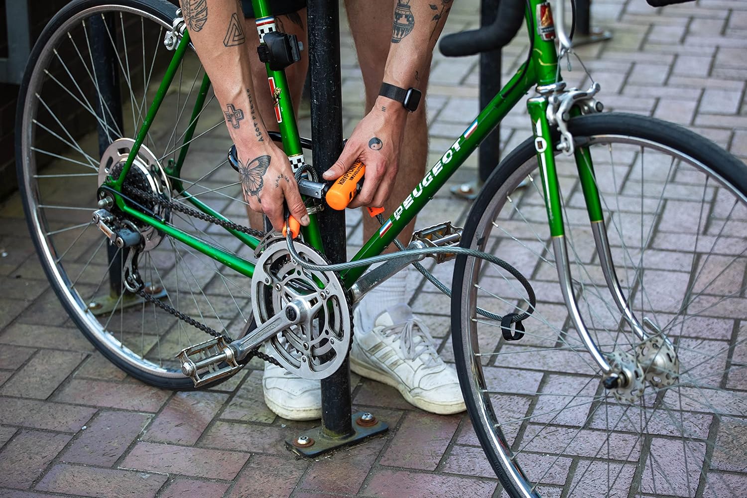 Heavy-Duty Bike U-Lock with 4 ft Security Cable