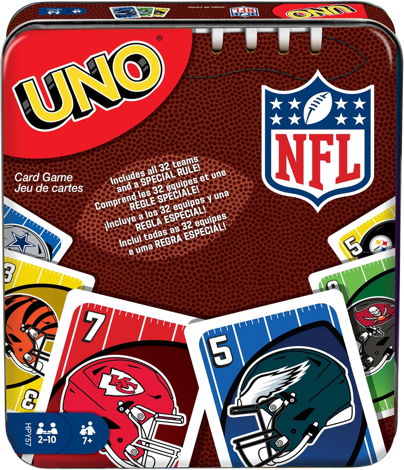 Mattel Games UNO NFL Card Game with Storage Tin
