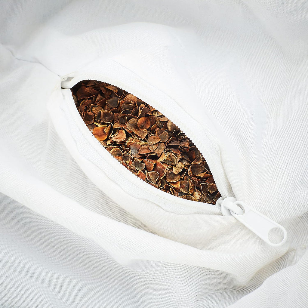 Crescent Meditation Cushion with Buckwheat Hull Fill