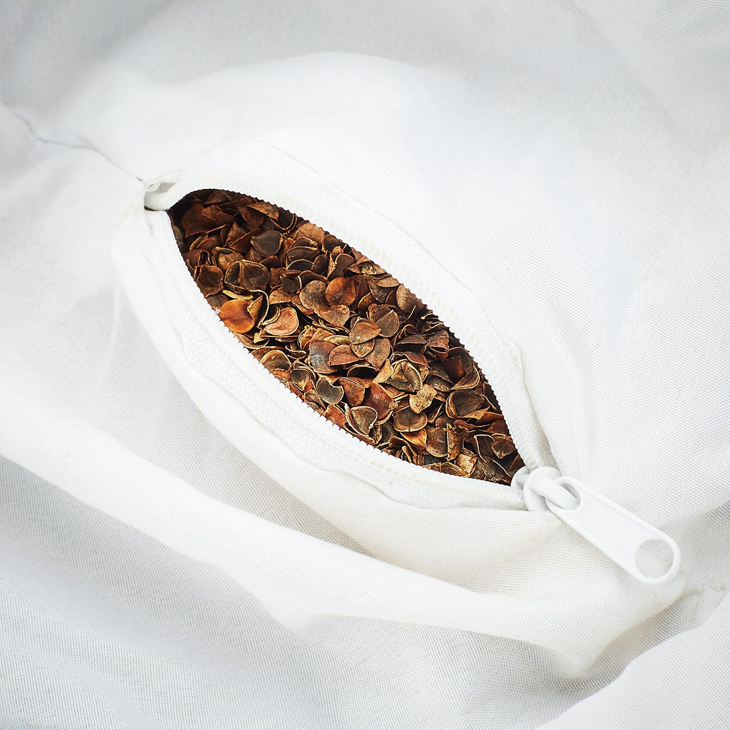Crescent Meditation Cushion with Buckwheat Hull Fill