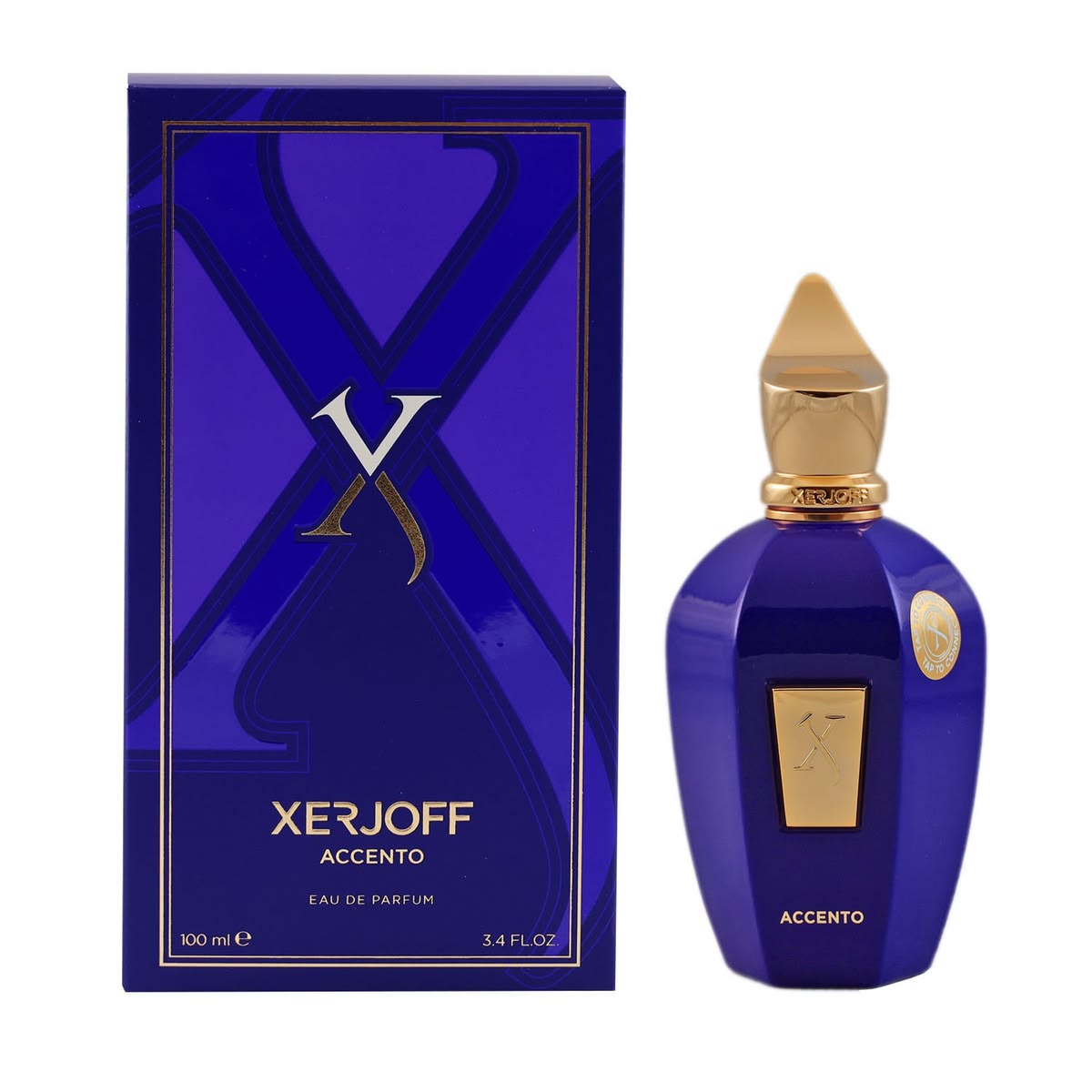 Xerjoff Accento Eau de Parfum 100ml 3.4 fl oz velvet bottle with box - unisex pineapple and jasmine niche perfume