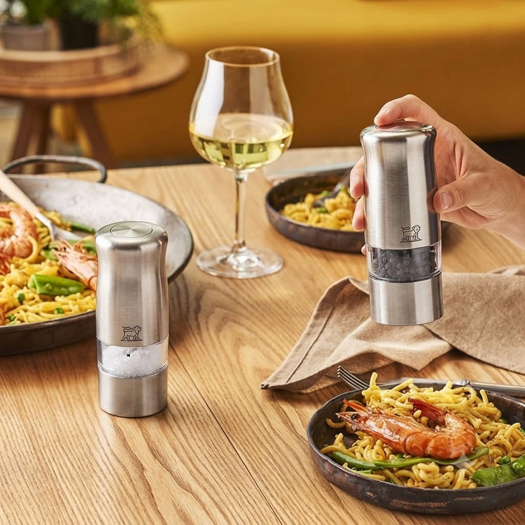 Compact Electric Spice Mill Set