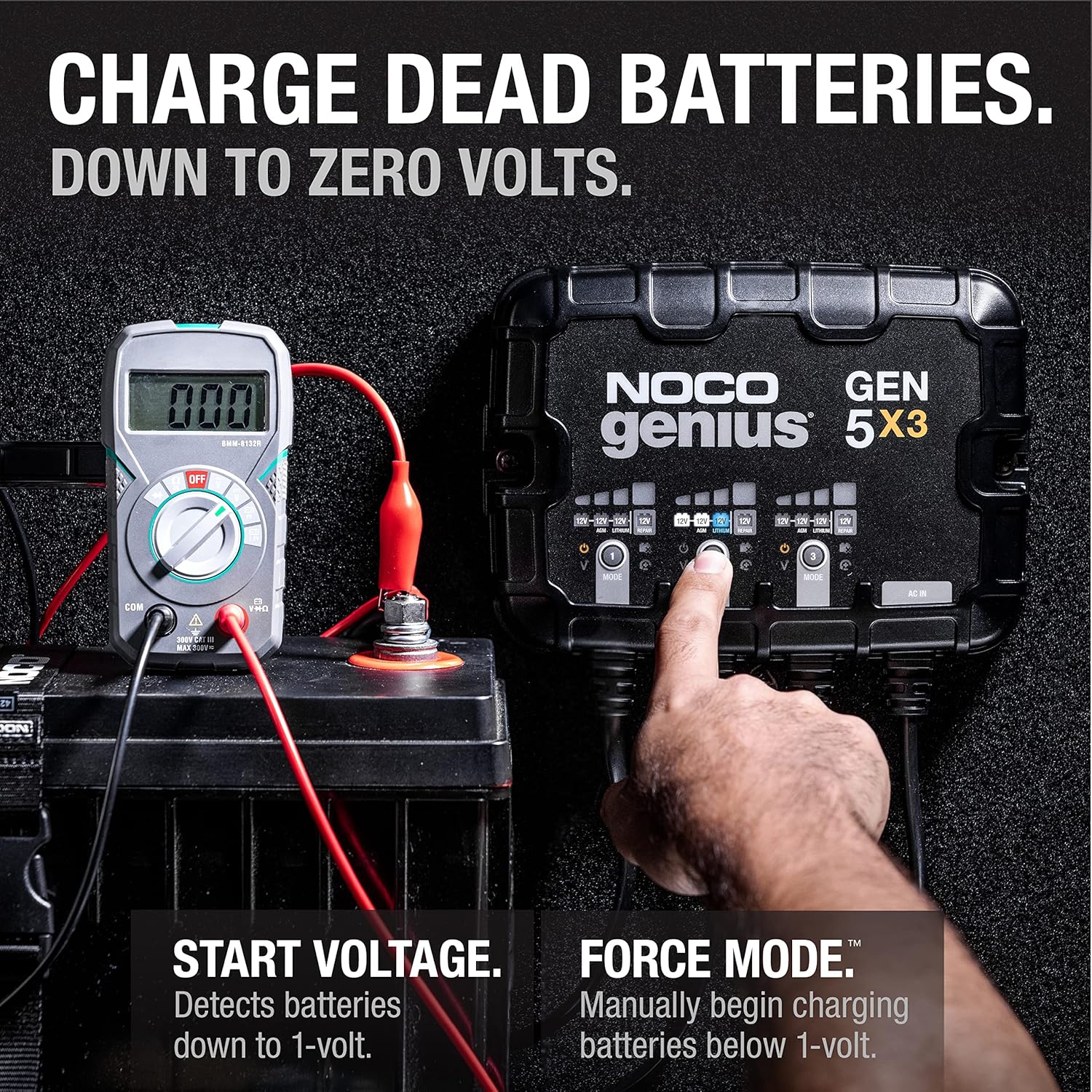 3-Bank 15A Onboard Marine Battery Charger