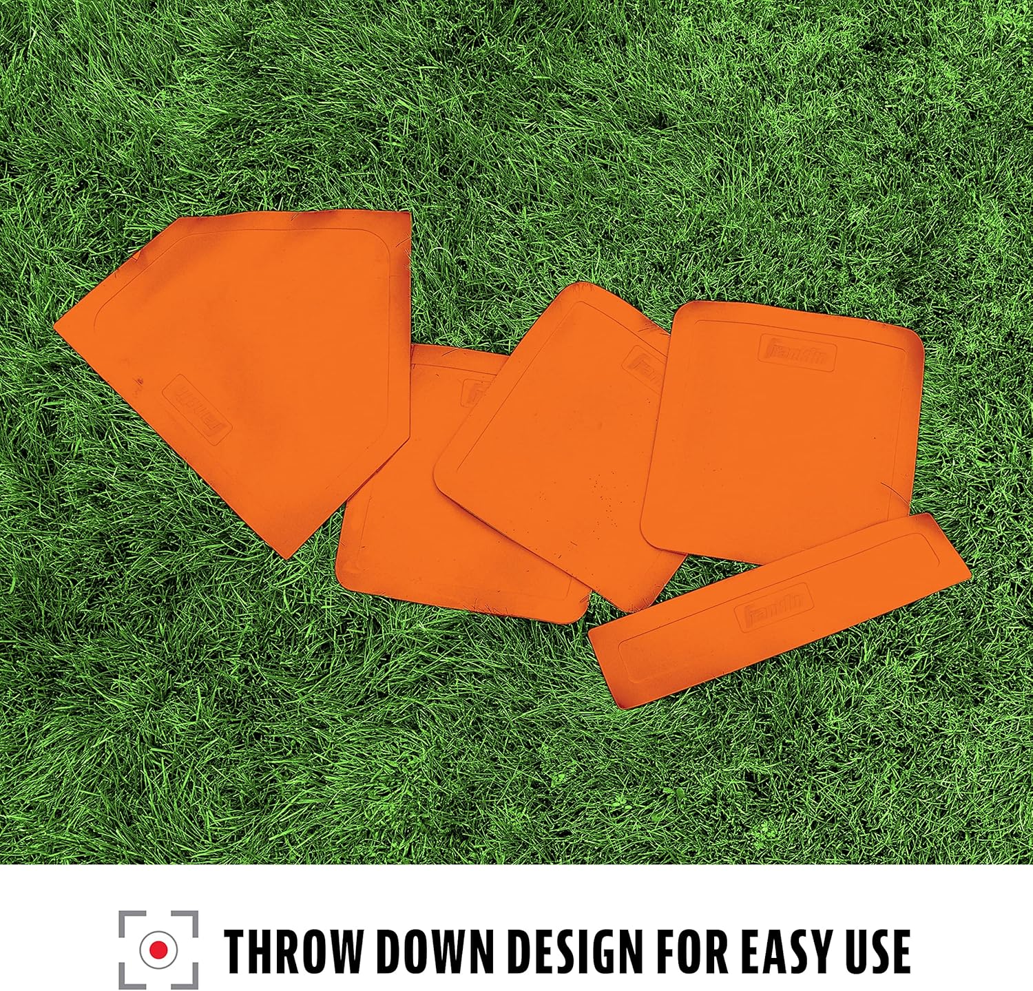 Throw Down Baseball Base Set with Home Plate & Pitcher's Rubber