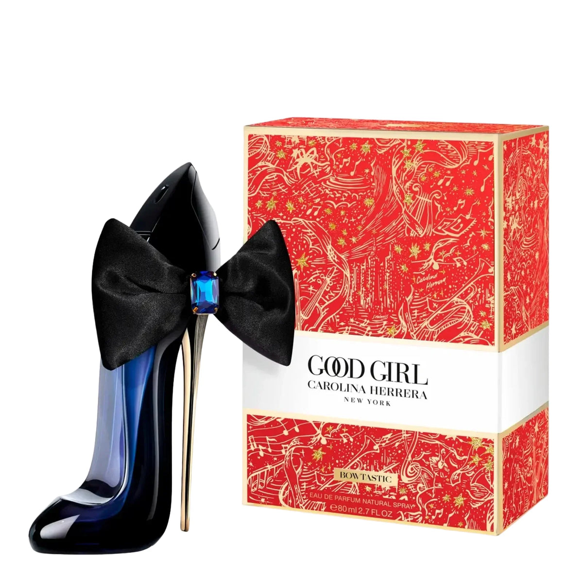 Carolina Herrera Good Girl Bowtastic Edition Eau de Parfum 80ml 2.7 fl oz blue stiletto bottle with bow - limited edition perfume for women