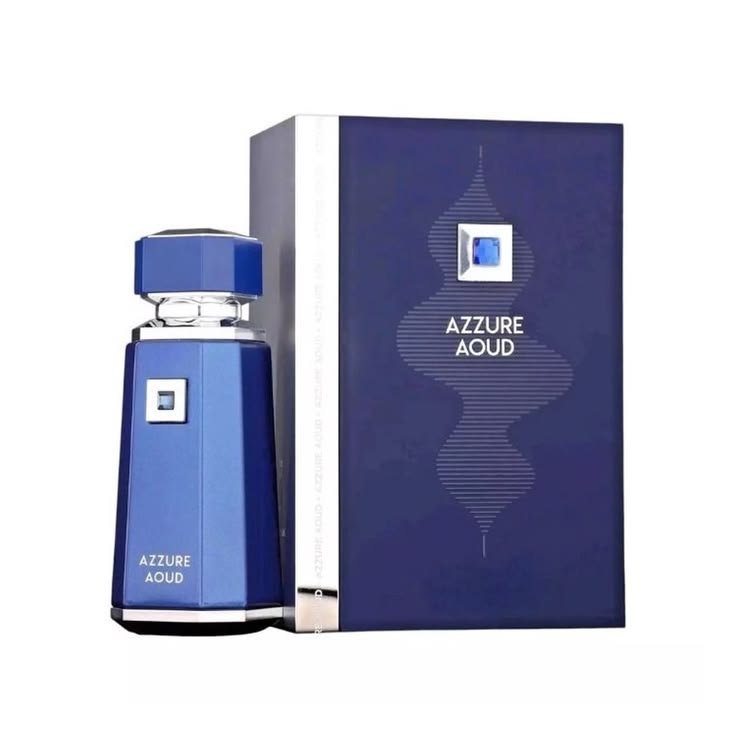 French Avenue Azzure Aoud Eau de Parfum 100ml blue and gold bottle