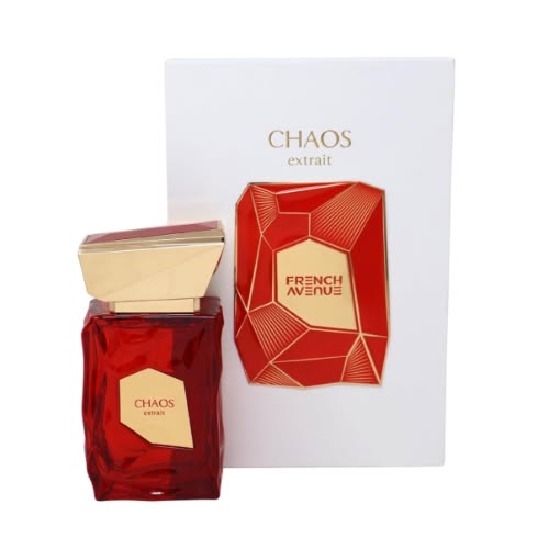 French Avenue Chaos Extrait de Parfum 100ml deep red bottle