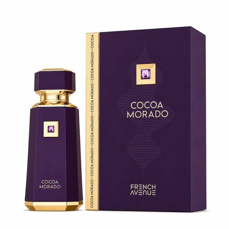 French Avenue Cocoa Morado Eau de Parfum 100ml purple and gold bottle