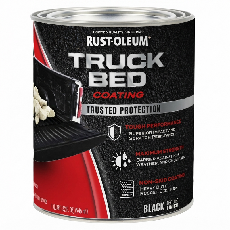 Black Protective Truck Bed Coating – 1 Quart