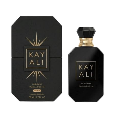 Kayali Oudgasm Vanilla Oud 36 Eau de Parfum Intense 50ml diamond bottle with jewelled cap