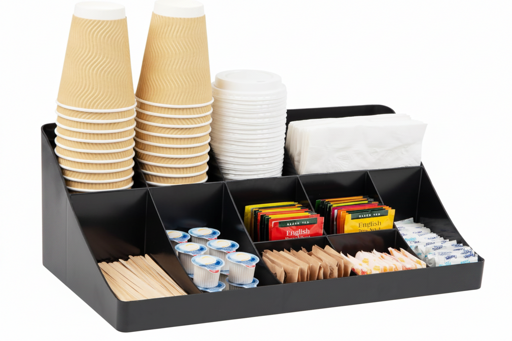 Coffee Cup & Condiment Station